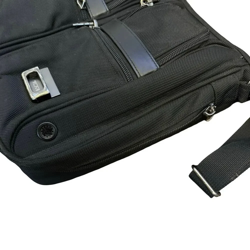 TUMI Alpha 26193D4 Laptop Briefcase Messenger Bag Black Shoulder Strap work bag